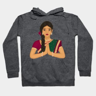 Indian lady Namaste Hoodie